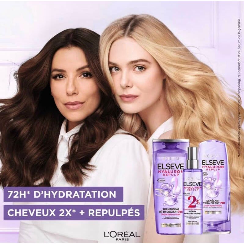 L'Oréal Paris Elseve Hyaluron Repulp Démêlant-Hydra Fixant 48H Enrichi En Acide Hyaluronique