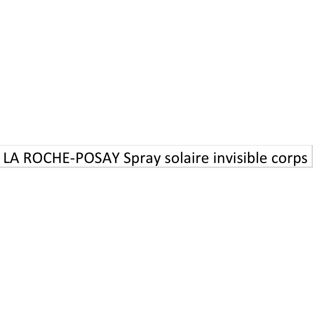 La Roche-Posay Invisible Body Sun Spray Spf50